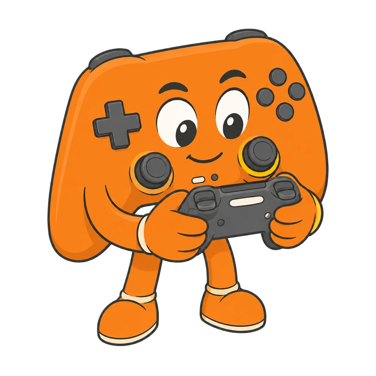 GamepadTester mascot — controller with magnifying glass