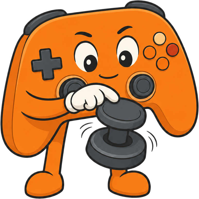 GamepadTester mascot — stick health diagnostics